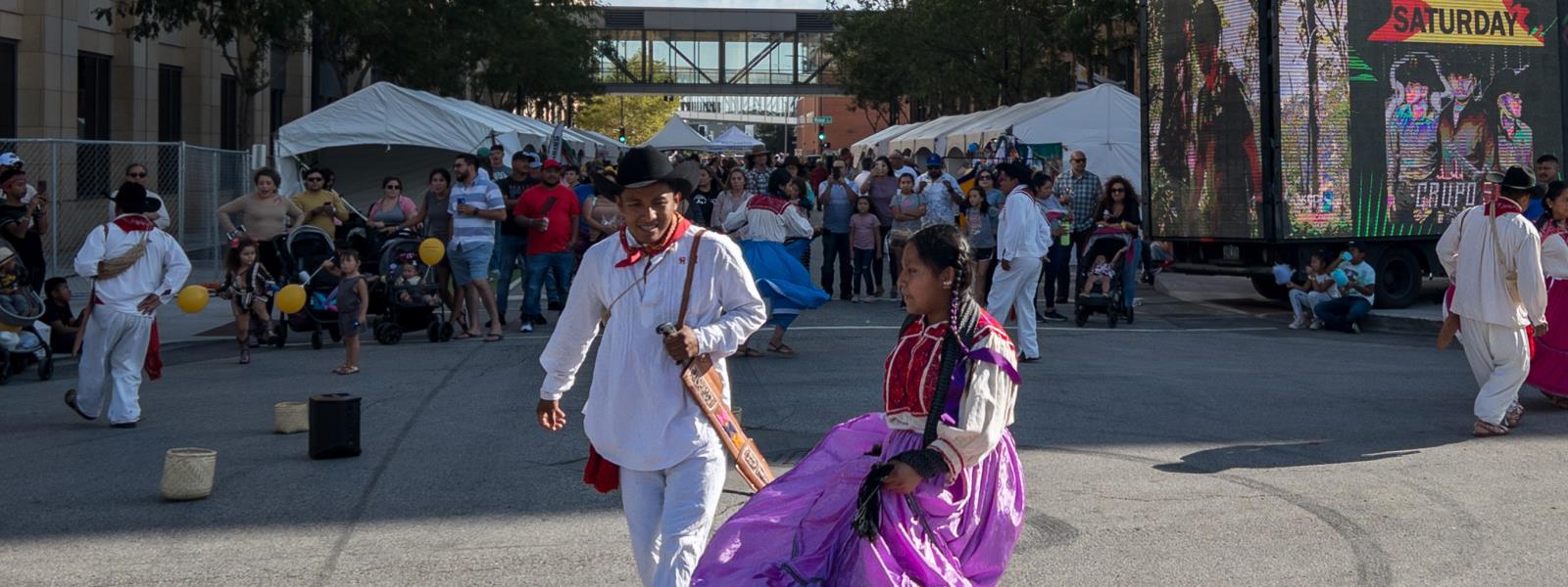 Dancers performing at 2022 Latino Heritage Festival