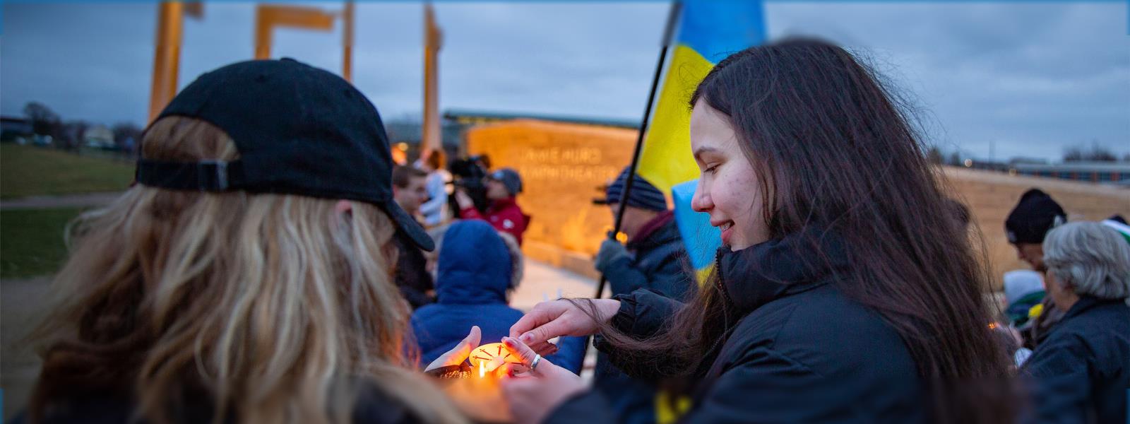 Ukraine candlelight vigil