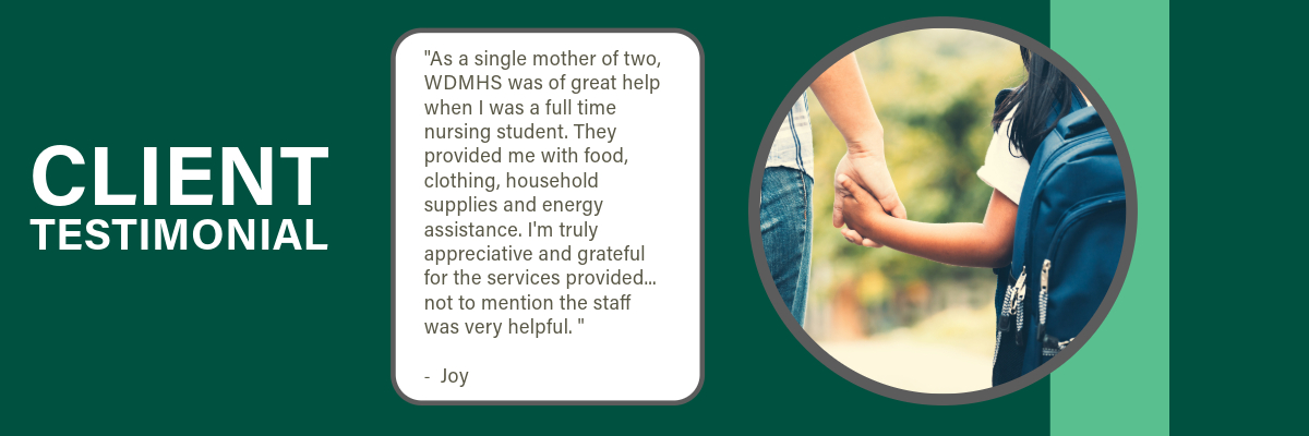 Client Testimonial with parent holding a childs hand