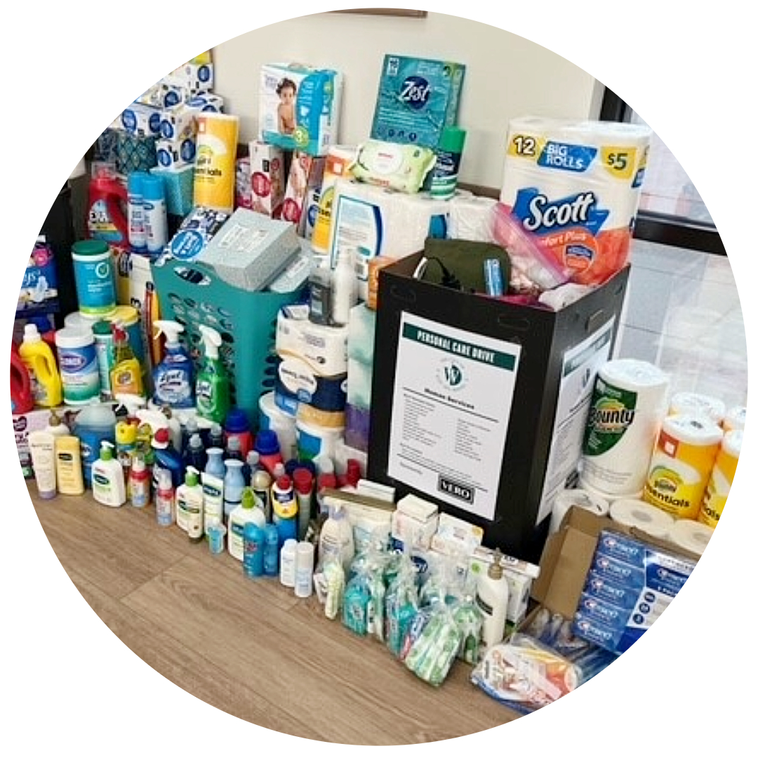 Photo of personal care donation drive items 