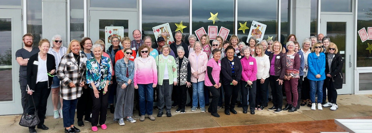 Group of over 70 volunteers at luncheon