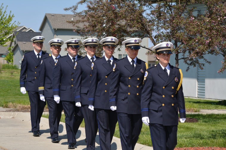 Honor guard walking out