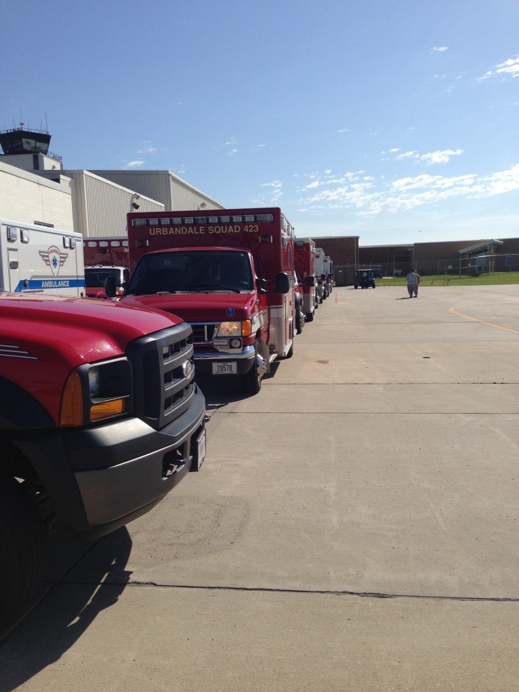 Lines of ambulances 2