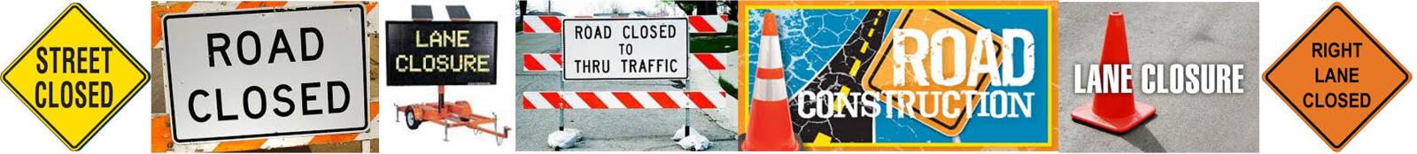 Street Lane Closure Banner